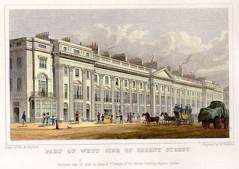 Nash's Regent Street in 1829. These buildings have been replaced.